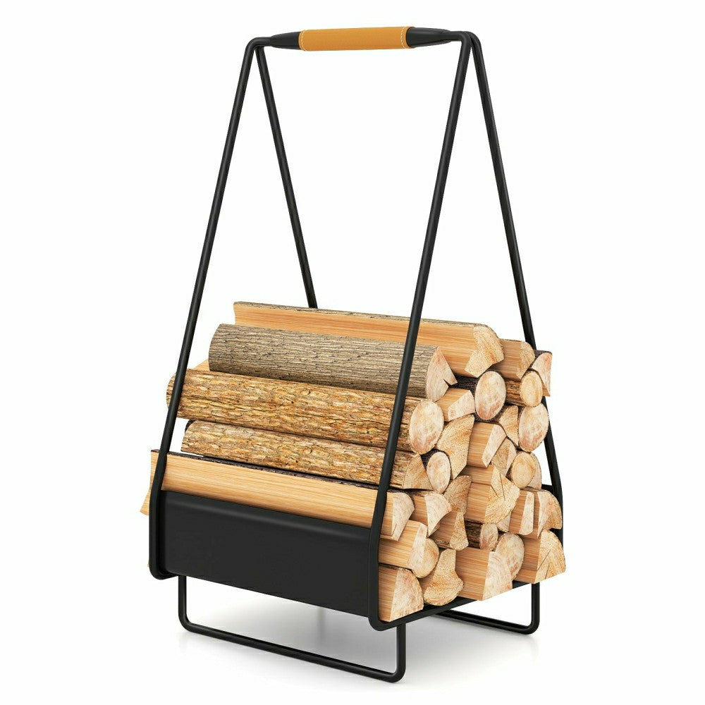 Metal Log Holder with Handle | Plow & Hearth