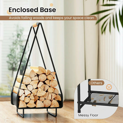 Metal Log Holder with Handle | Plow & Hearth