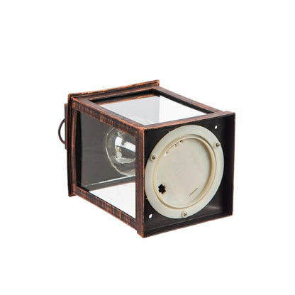 8.5"H Battery Operated Twinkling Light Bulb Lantern, Brushed Bronze; S | Plow & Hearth