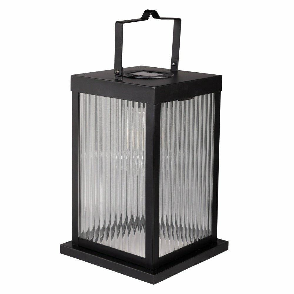 Solar Metal Lantern with Edison Bulbs, Set of 2 | Plow & Hearth