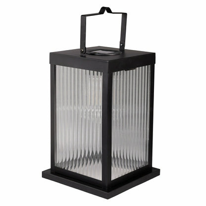 Solar Metal Lantern with Edison Bulbs, Set of 2 | Plow & Hearth