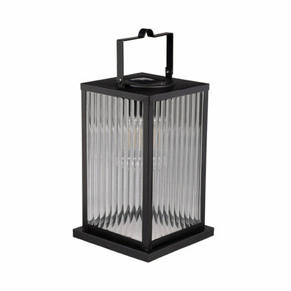 Solar Metal Lantern with Edison Bulbs, Set of 2 | Plow & Hearth