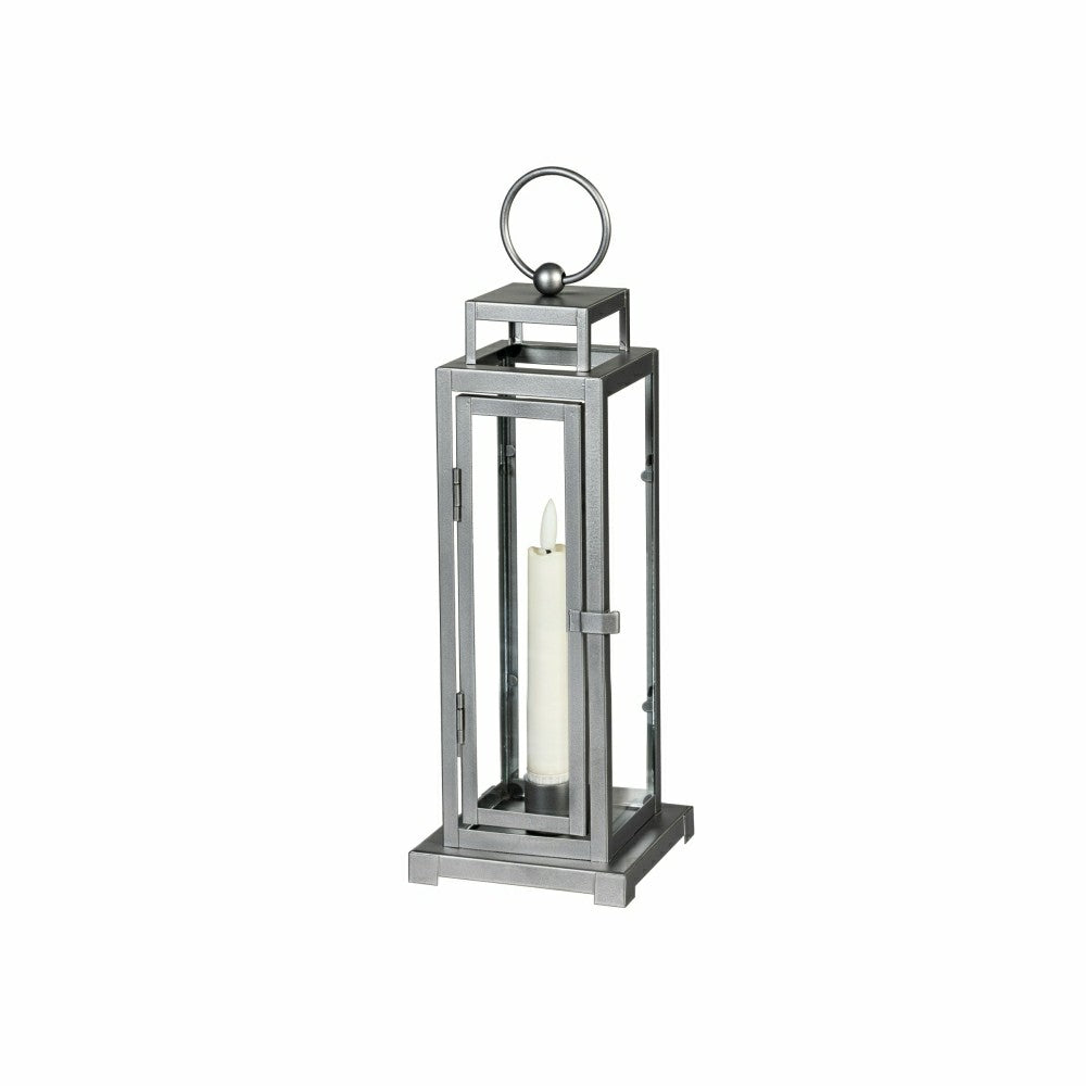 Tower Lantern LED Tapered Set of 3 with Gray Finish | Plow & Hearth