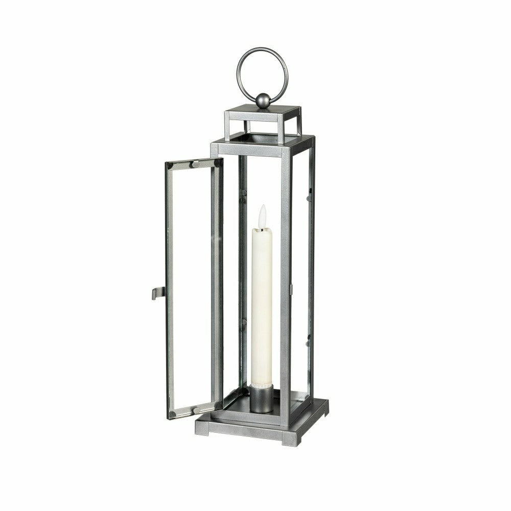 Tower Lantern LED Tapered Set of 3 with Gray Finish | Plow & Hearth