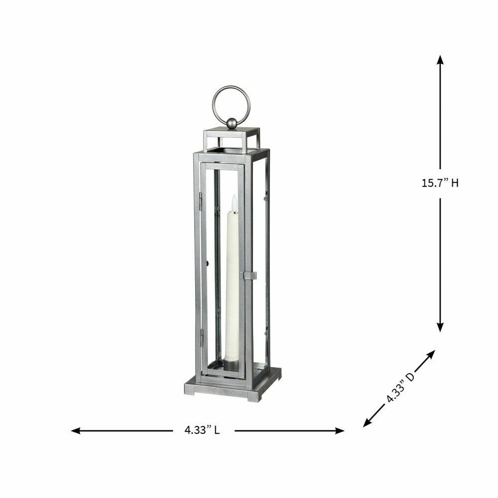 Tower Lantern LED Tapered Set of 3 with Gray Finish | Plow & Hearth