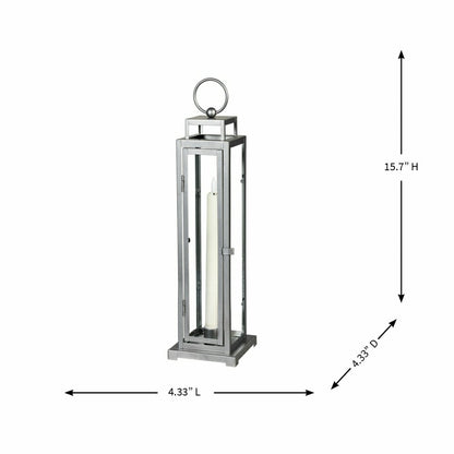 Tower Lantern LED Tapered Set of 3 with Gray Finish | Plow & Hearth