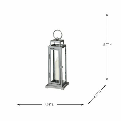 Tower Lantern LED Tapered Set of 3 with Gray Finish | Plow & Hearth