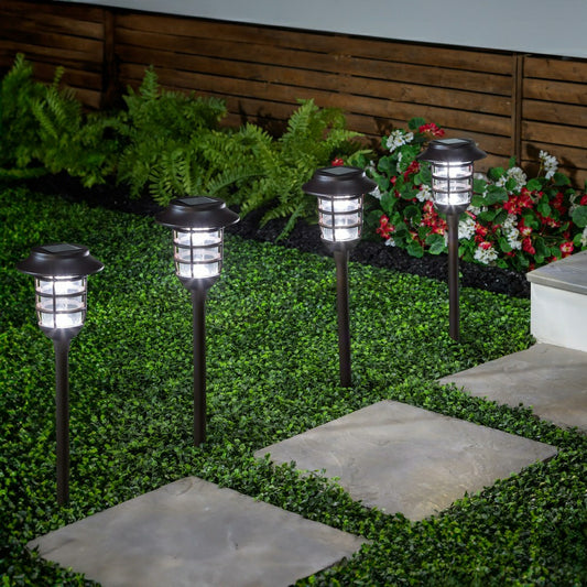 Bronze Solar Pathway Light Set of 4 | Plow & Hearth