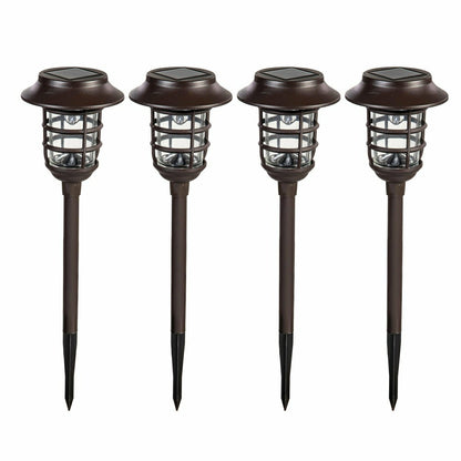 Bronze Solar Pathway Light Set of 4 | Plow & Hearth