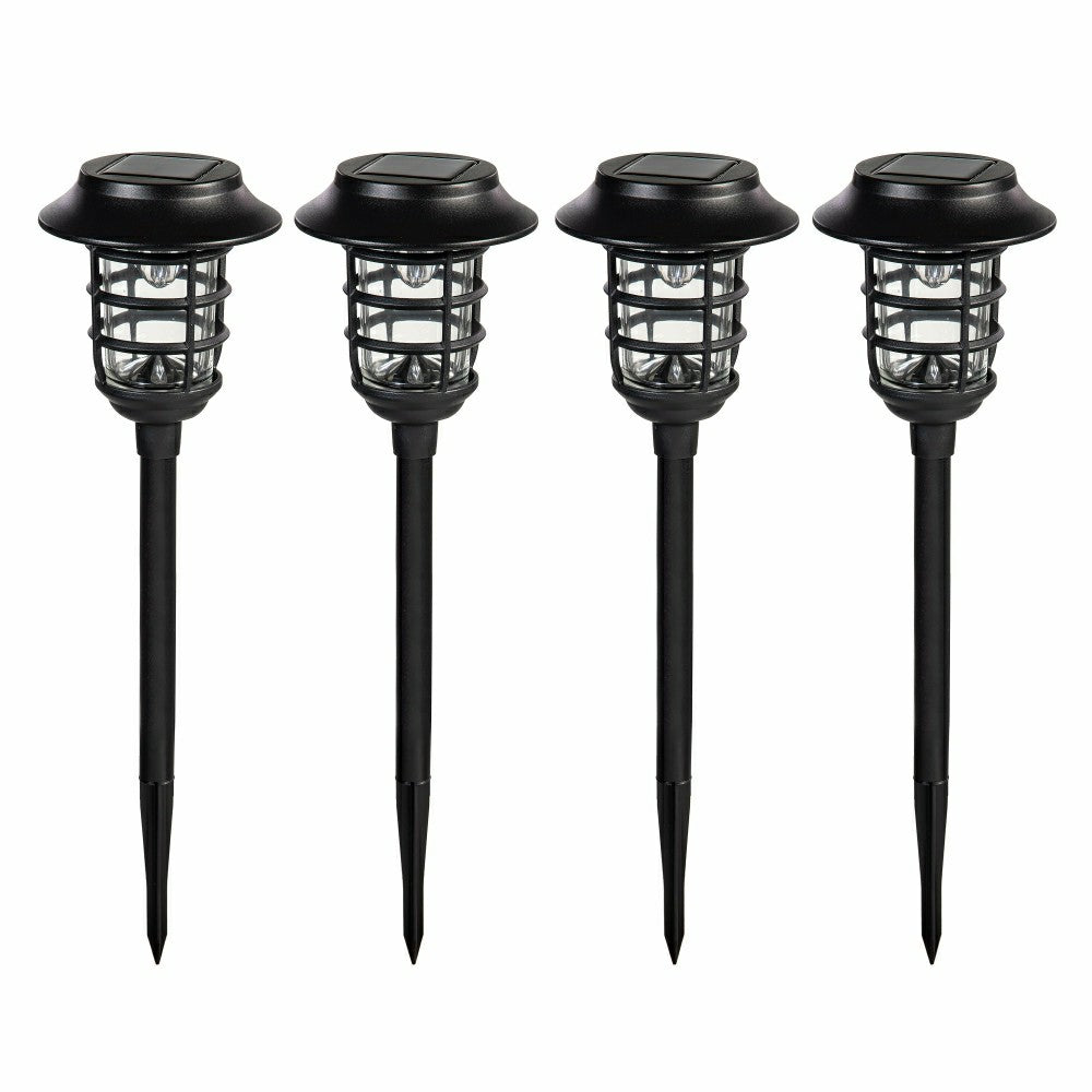 Black Solar Pathway Light Set of 4 | Plow & Hearth