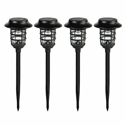 Black Solar Pathway Light Set of 4 | Plow & Hearth