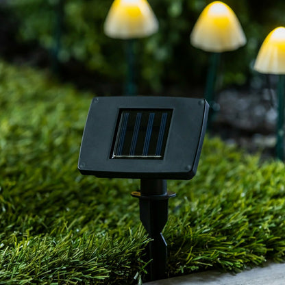 Solar Mushroom String Light Stakes | Plow & Hearth