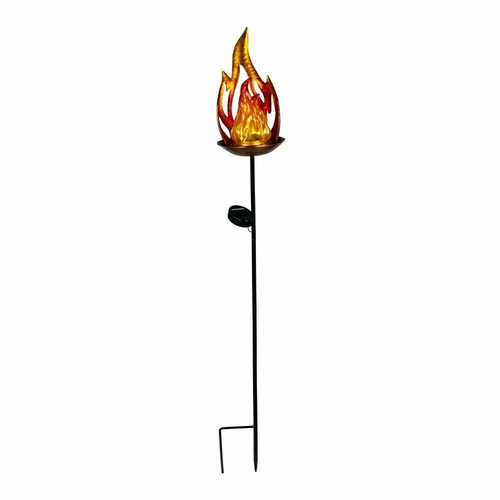 solar flame garden stake | Plow & Hearth