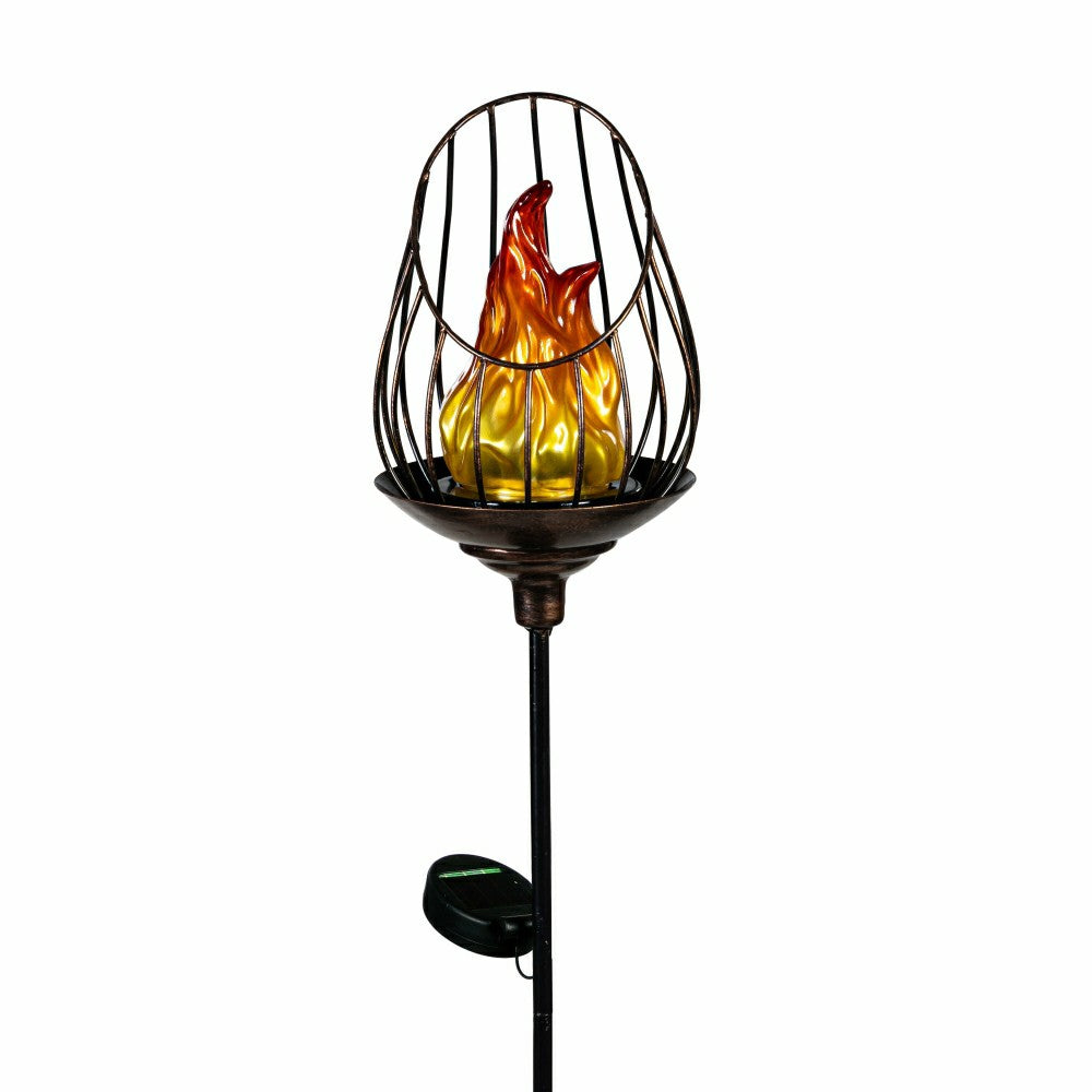 solar flame garden stake | Plow & Hearth