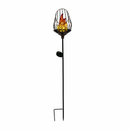 solar flame garden stake | Plow & Hearth