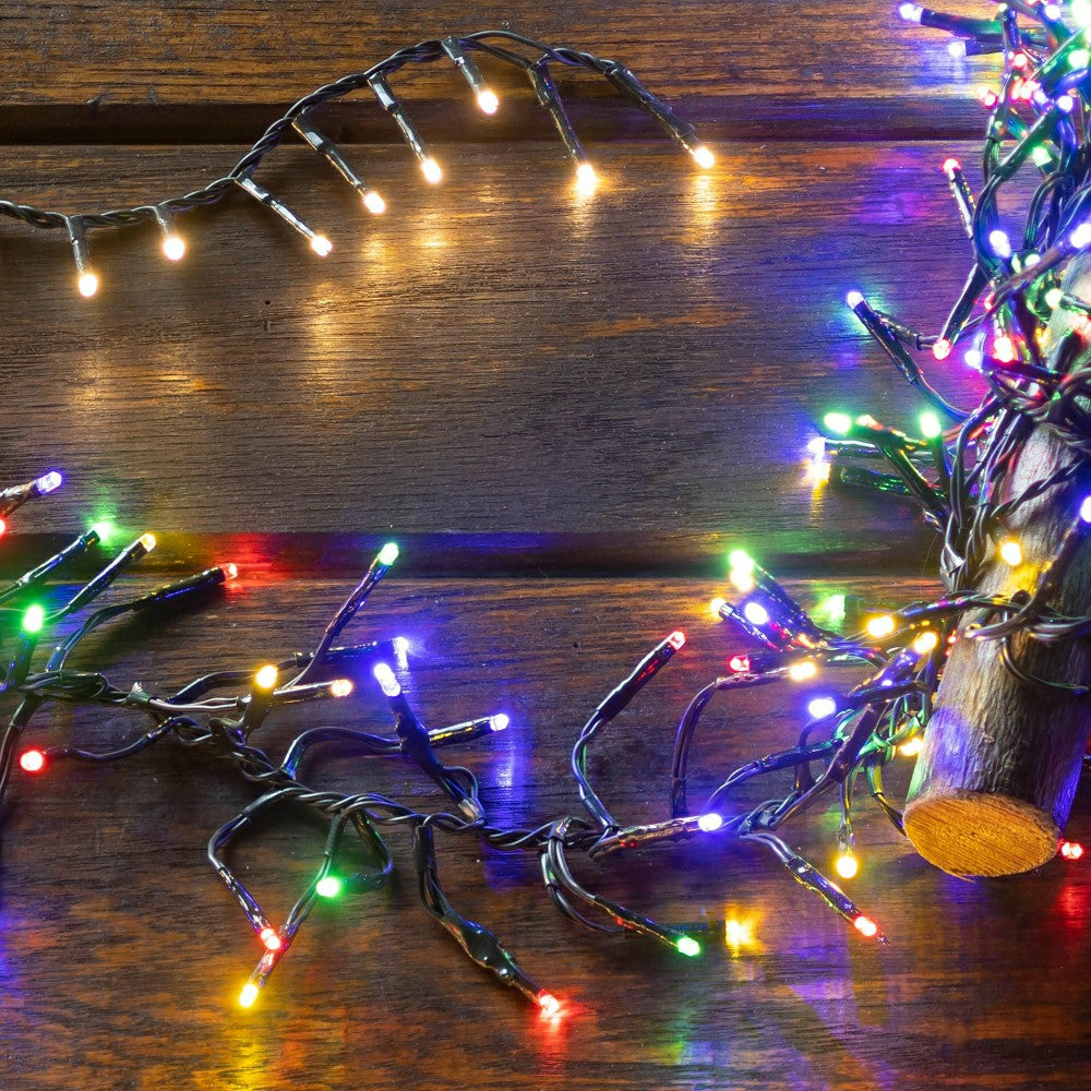 Indoor/Outdoor Electric Cluster Lights with 1128 Multi-Color LEDs; 32' | Plow & Hearth