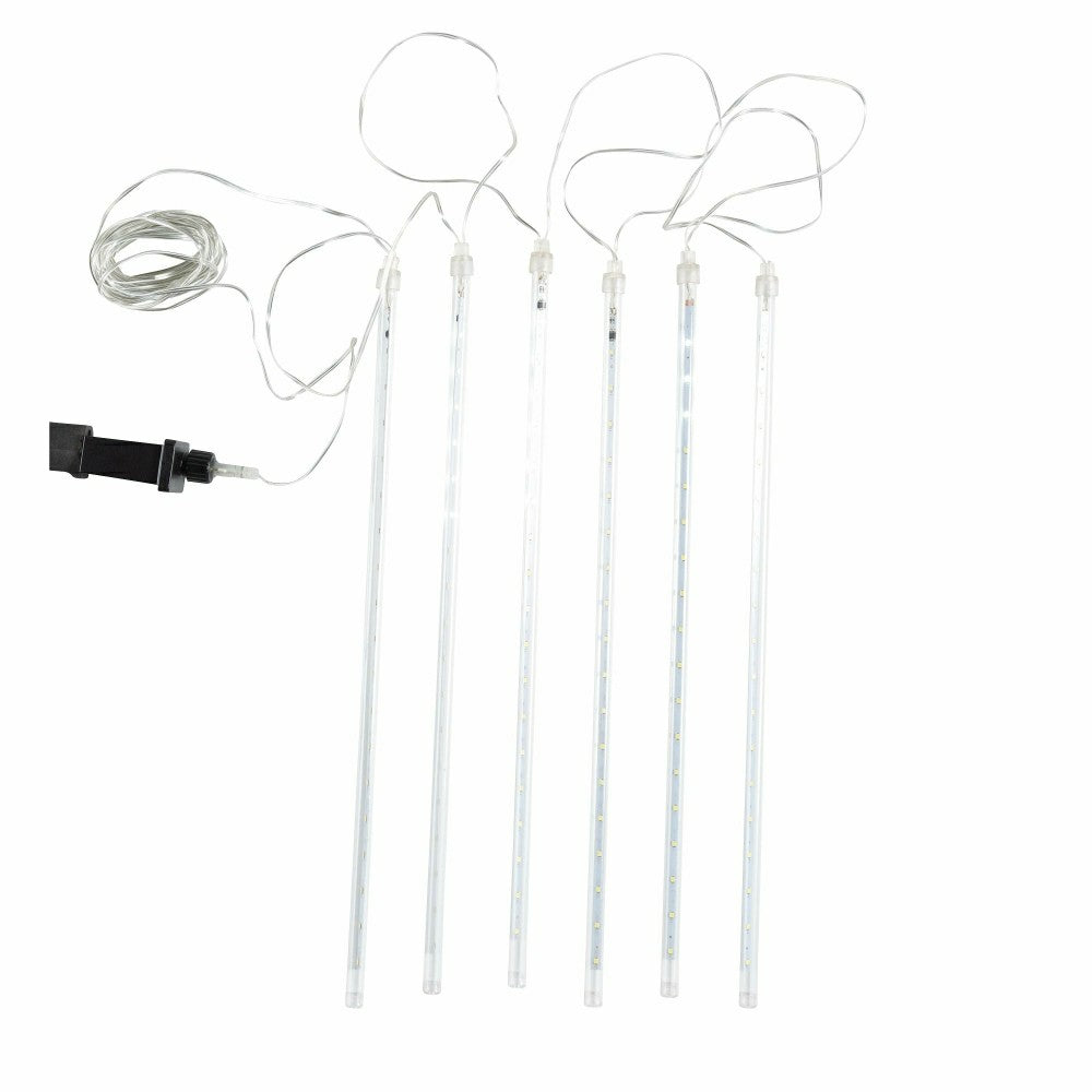 Indoor/Outdoor Electric Icicle Chasing Lights with Cool White LEDs | Plow & Hearth