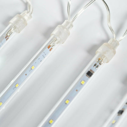 Indoor/Outdoor Electric Icicle Chasing Lights with Cool White LEDs | Plow & Hearth