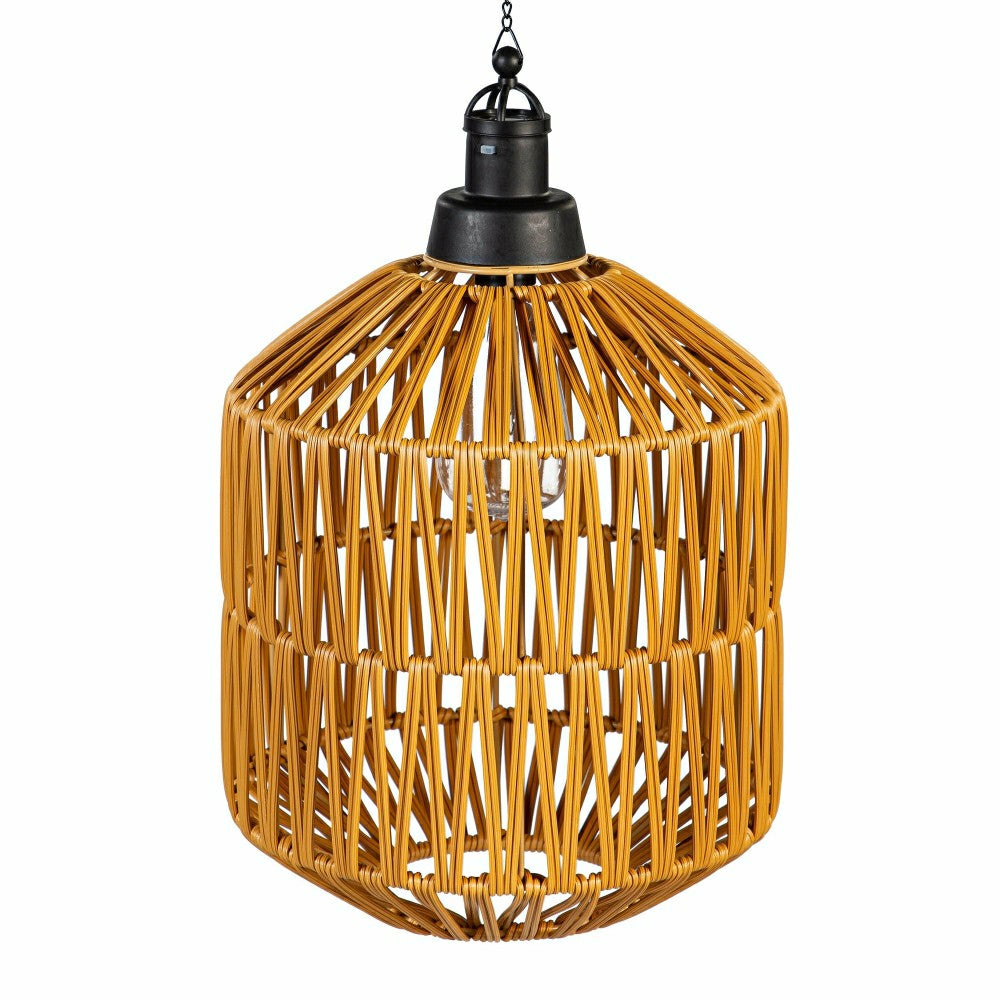 Woven Hanging Pendant Solar Lantern, Set of 2 | Plow & Hearth