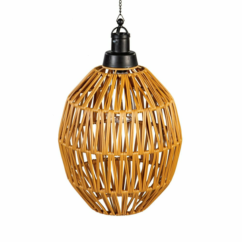 Woven Hanging Pendant Solar Lantern, Set of 2 | Plow & Hearth