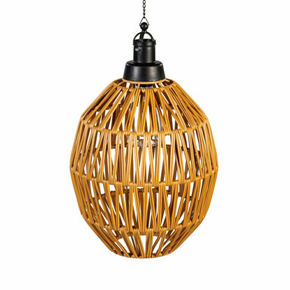 Woven Hanging Pendant Solar Lantern, Set of 2 | Plow & Hearth