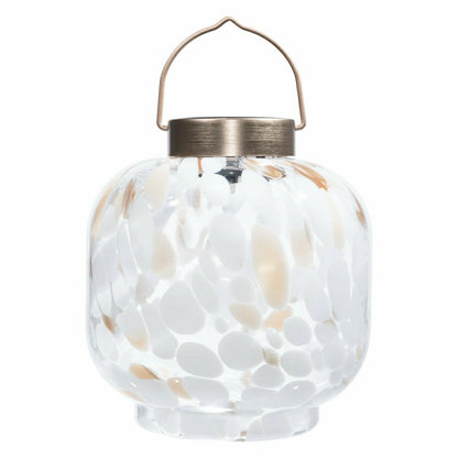Cabin Solar Lantern Handblown Glass, 8" | Plow & Hearth