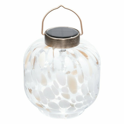 Cabin Solar Lantern Handblown Glass, 8" | Plow & Hearth