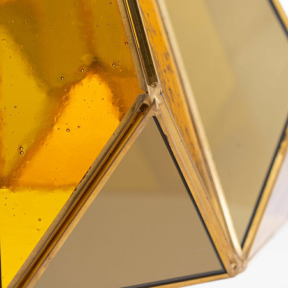 Golden Glass Hanging Solar Light | Plow & Hearth