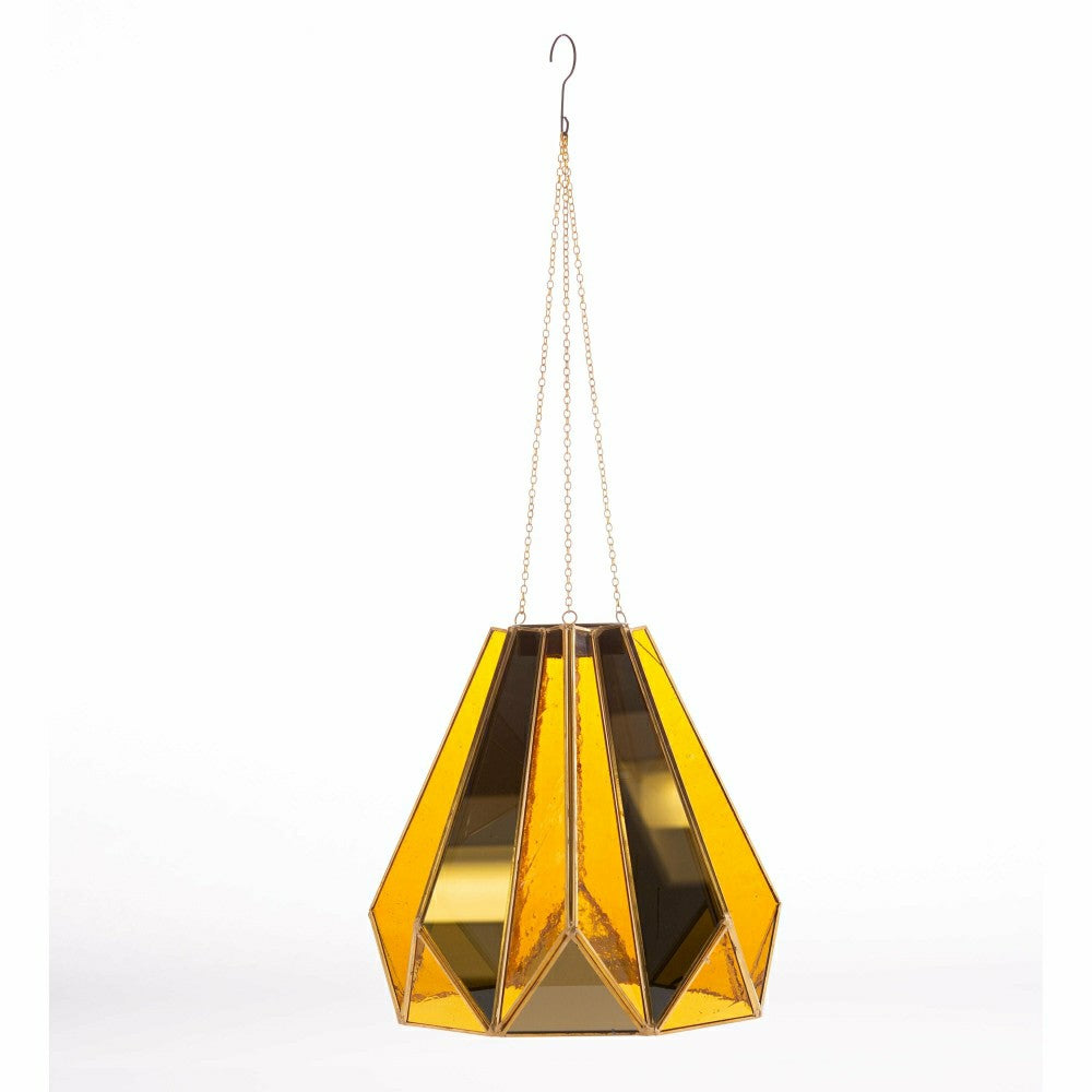 Golden Glass Hanging Solar Light | Plow & Hearth