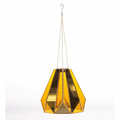 Golden Glass Hanging Solar Light | Plow & Hearth