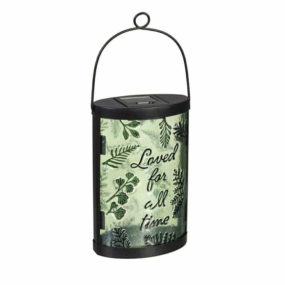 Memorial Outdoor Lamp & Lighting, Memorial Fern Hand Painted Solar Lan | Plow & Hearth
