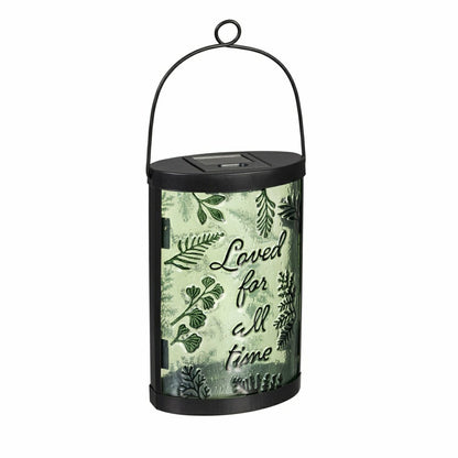 Memorial Outdoor Lamp & Lighting, Memorial Fern Hand Painted Solar Lan | Plow & Hearth