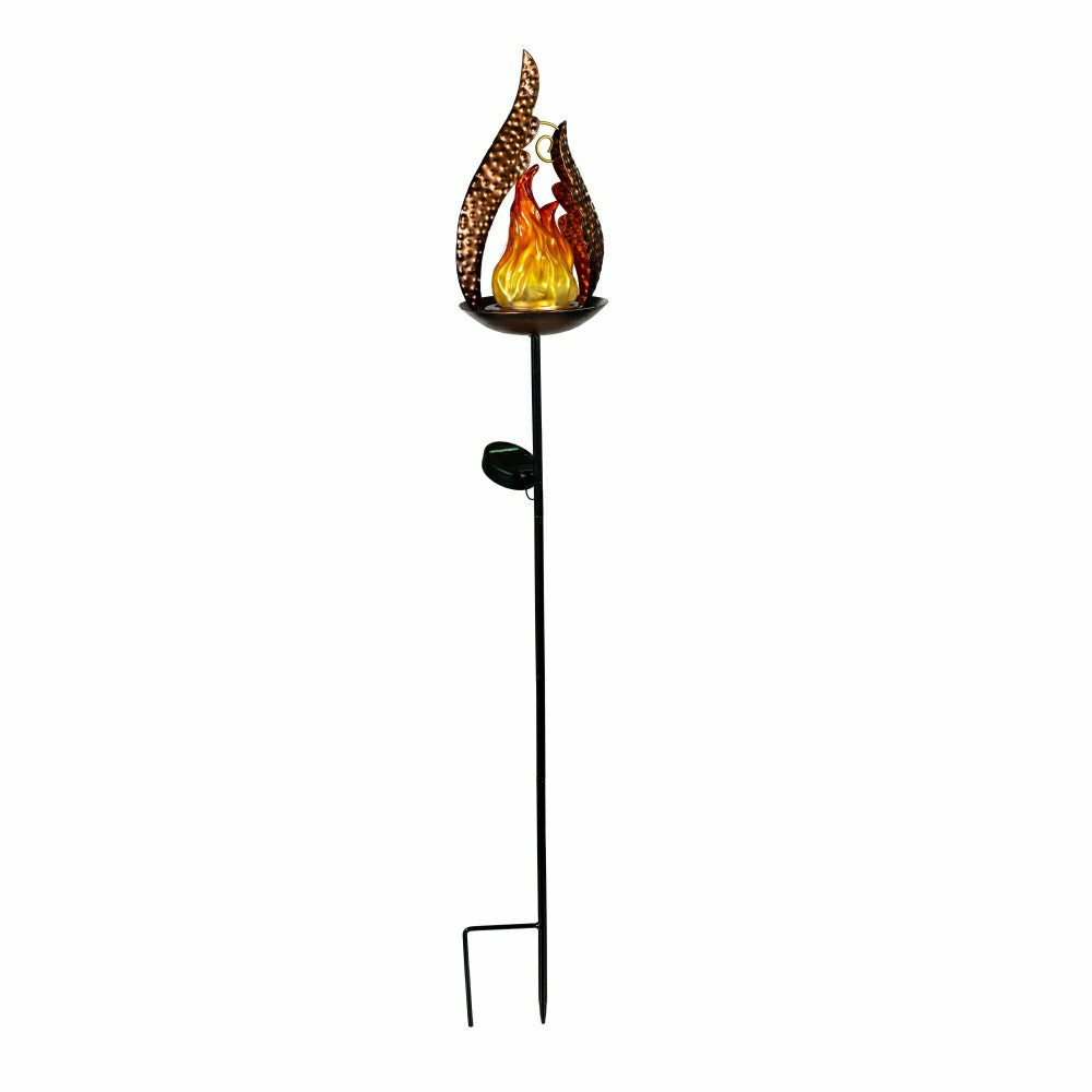 solar flame garden stake | Plow & Hearth