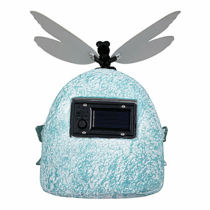 Courtly Check Dragonfly Metal LED Solar Garden Statue | Plow & Hearth