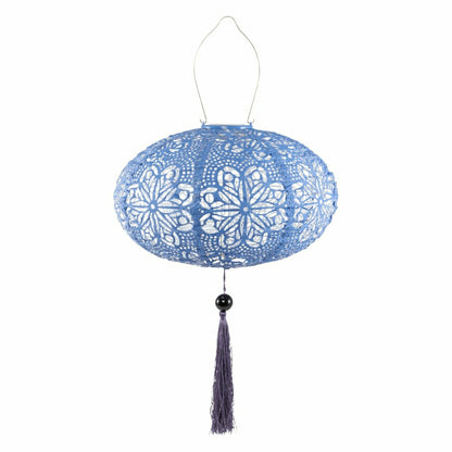 Soji Stella - Tassel Oval - 14" Solar Lantern | Plow & Hearth