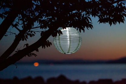 Soji Festival 12" Round Solar Lantern | Plow & Hearth