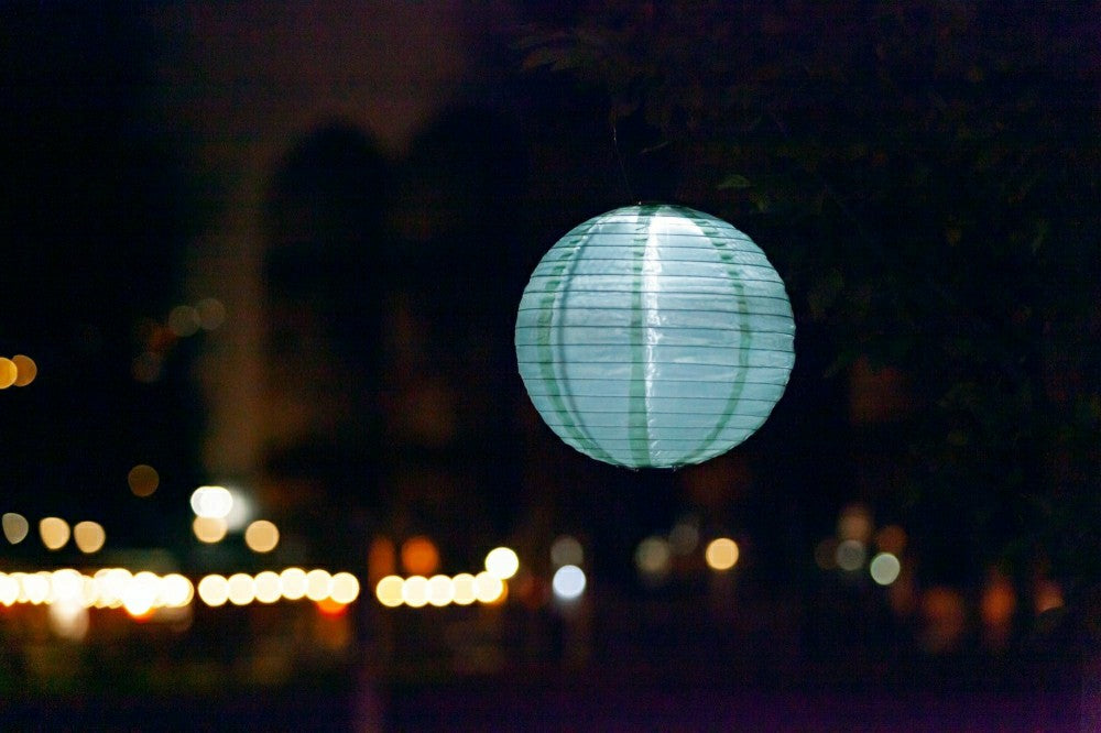 Soji Festival 12" Round Solar Lantern | Plow & Hearth