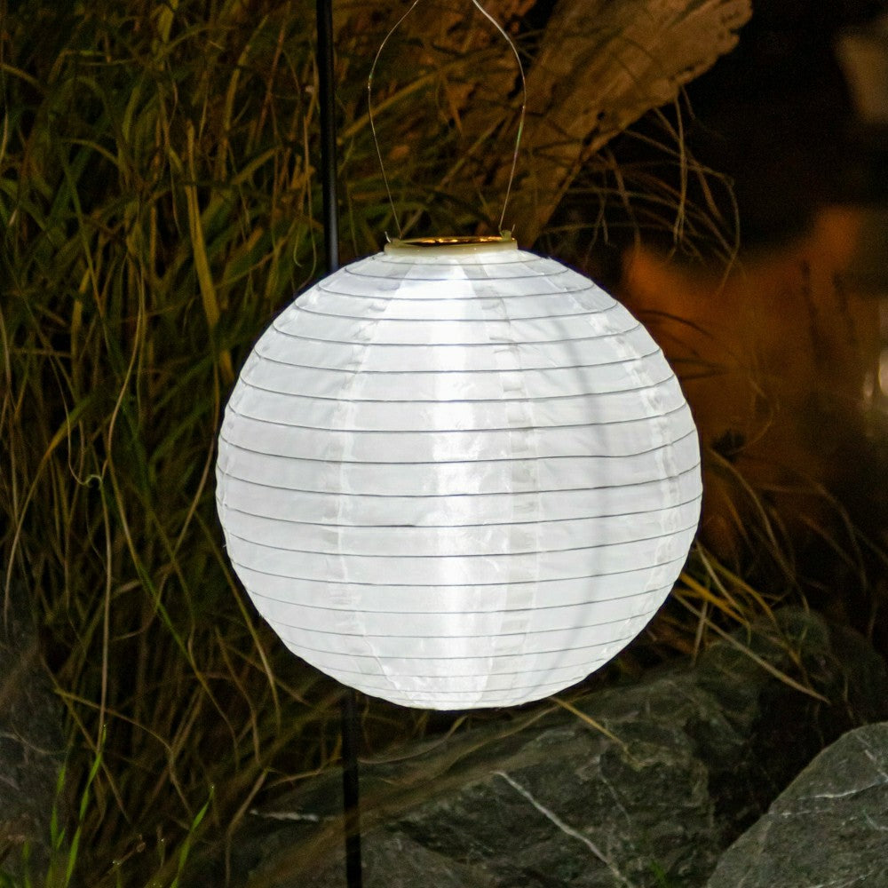 Soji Festival 12" Round Solar Lantern | Plow & Hearth