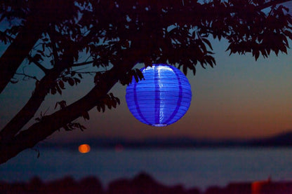 Soji Festival 12" Round Solar Lantern | Plow & Hearth