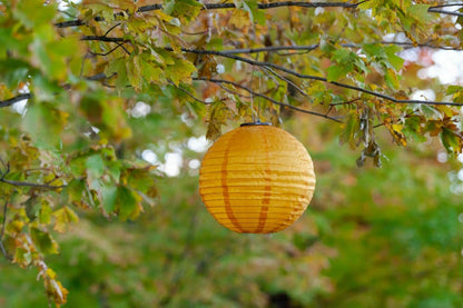 Soji Festival 12" Round Solar Lantern | Plow & Hearth