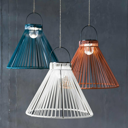 Large Solar Hanging Pendant Light, Teal Green | Plow & Hearth