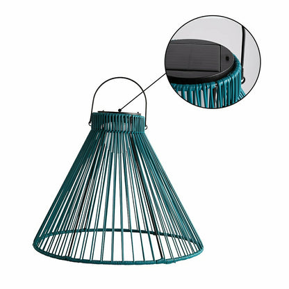 Large Solar Hanging Pendant Light, Teal Green | Plow & Hearth