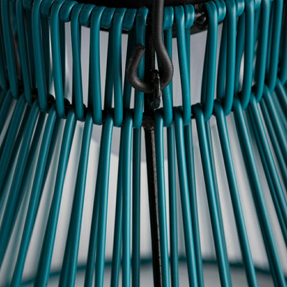 Large Solar Hanging Pendant Light, Teal Green | Plow & Hearth