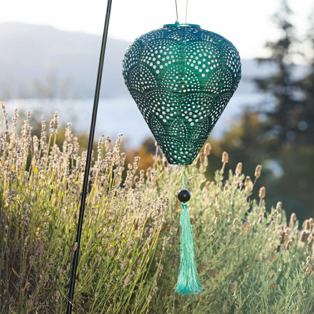 Soji Stella - Tassel Balloon - 10" Solar Lantern | Plow & Hearth