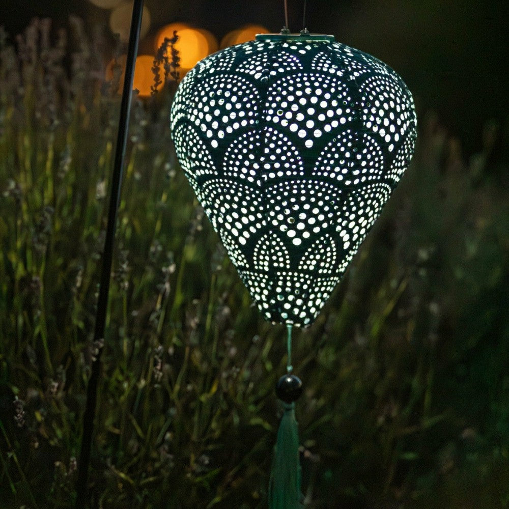 Soji Stella - Tassel Balloon - 10" Solar Lantern | Plow & Hearth