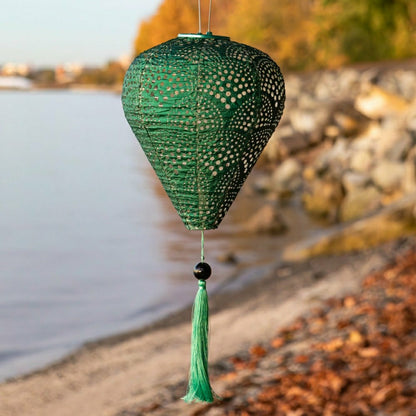 Soji Stella - Tassel Balloon - 10" Solar Lantern | Plow & Hearth