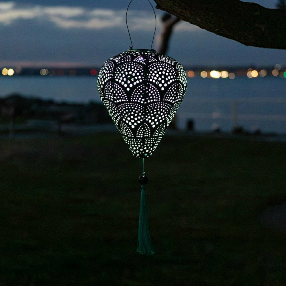 Soji Stella - Tassel Balloon - 10" Solar Lantern | Plow & Hearth