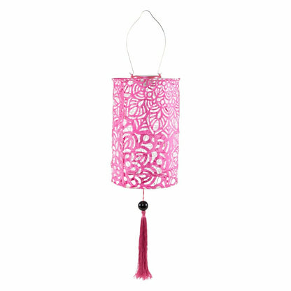 Soji Stella - Tassel Cylinder - 7.5" Solar Lantern | Plow & Hearth