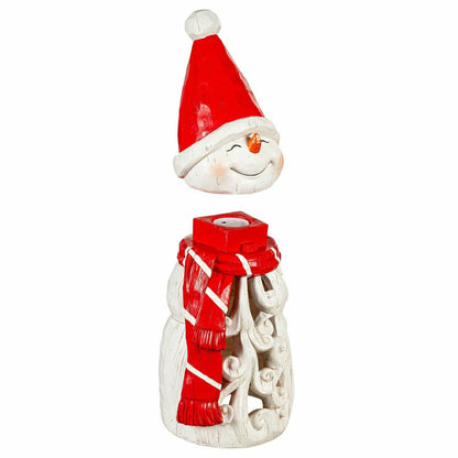 Carved Lighted Holiday Snowman Statue | Plow & Hearth