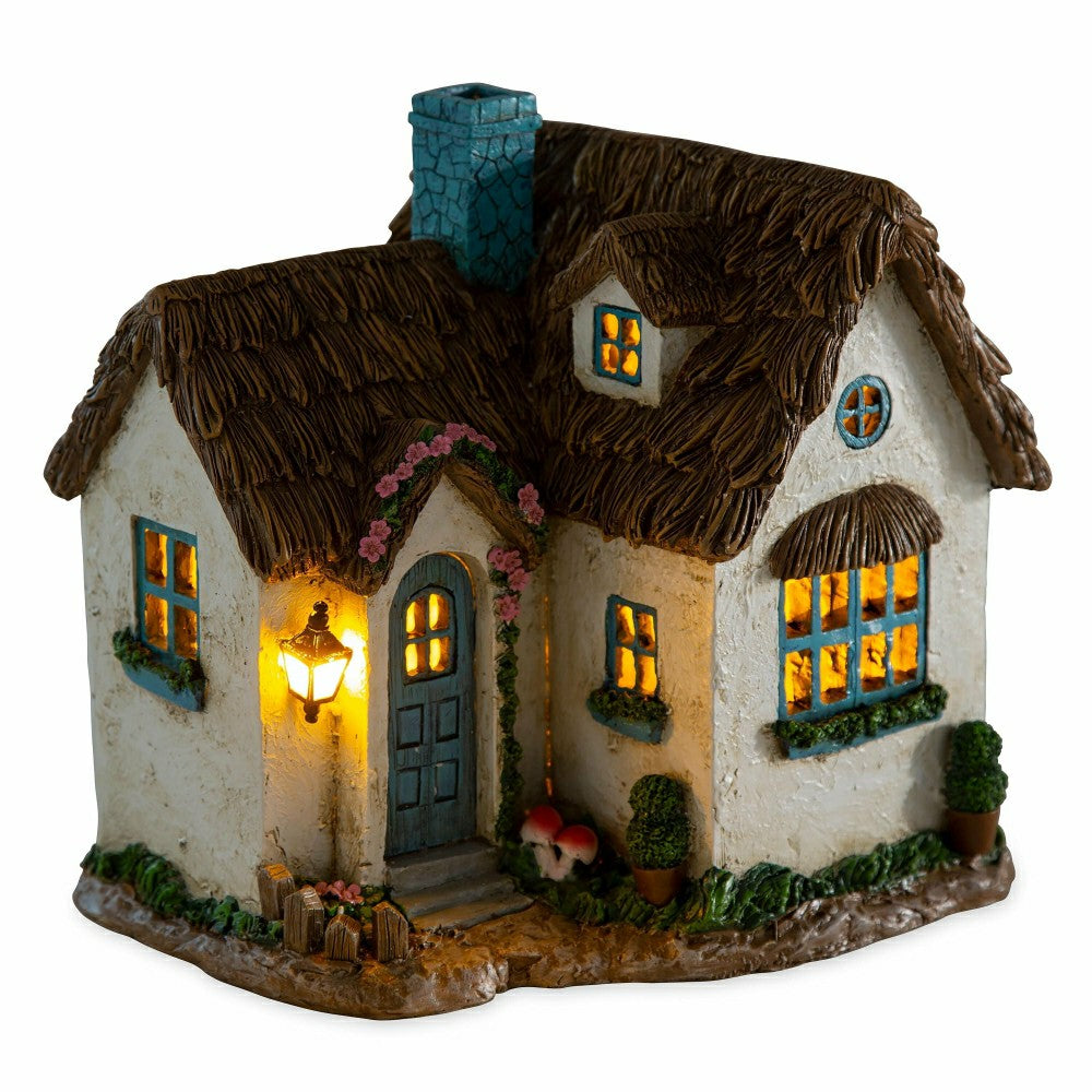 Miniature Fairy Garden Solar English Cottage House | Plow & Hearth